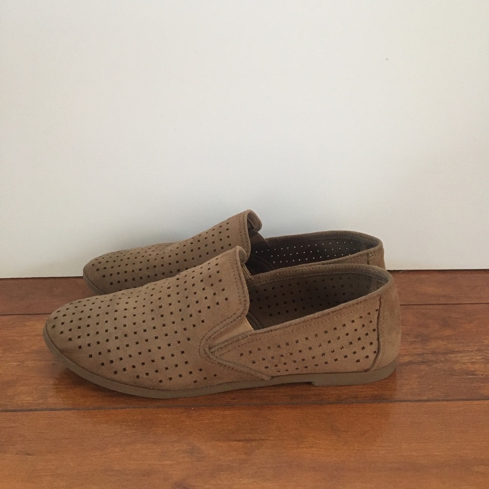 Suede Loafers in Camel